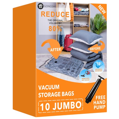 Jumbo vacuum storage bags - 10,