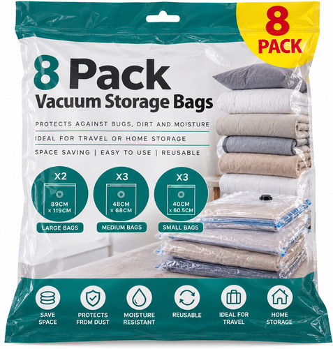 Pack vacuum storage - 8, bags